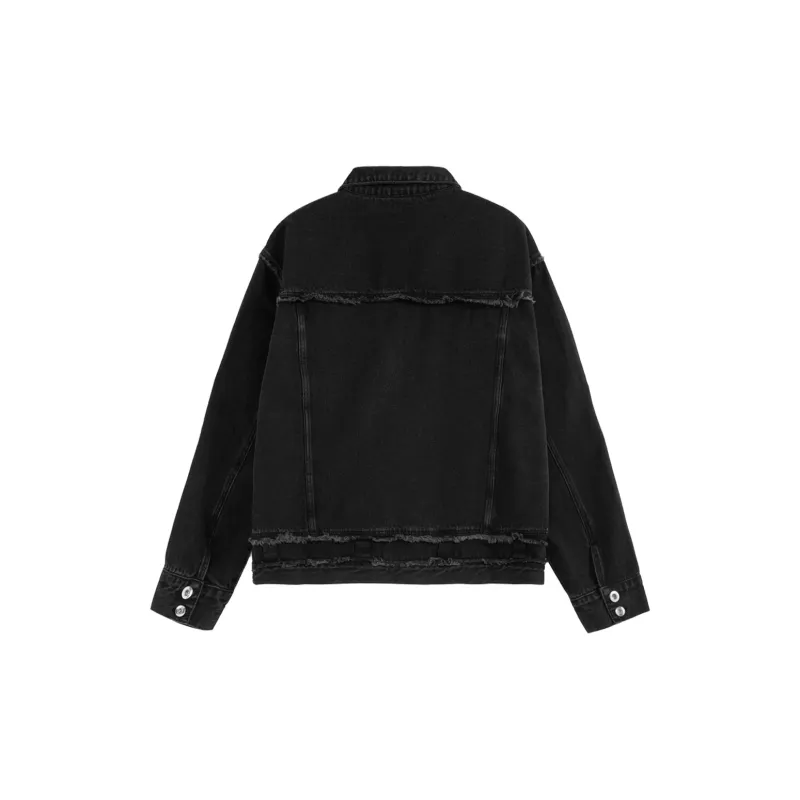 UNIWOLF Denim Jacket Unisex Black-1