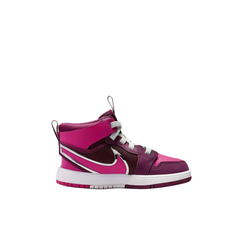 Jordan 1 Anti Slip Wear Resistant Mid Top Kids' Skateboarding Shoes Purple Children Aged 3 7 Years Old-1