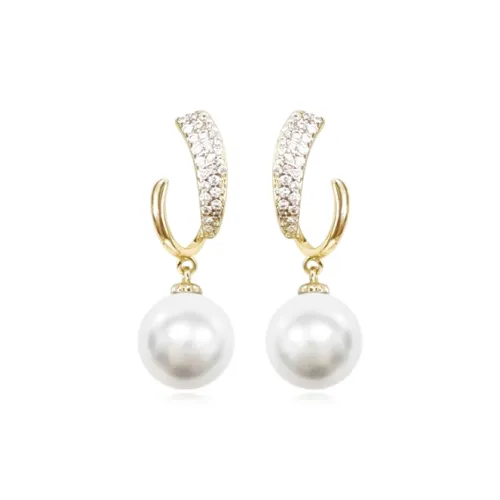 Rhymes Gold Plated Copper Clip On Earrings Women's