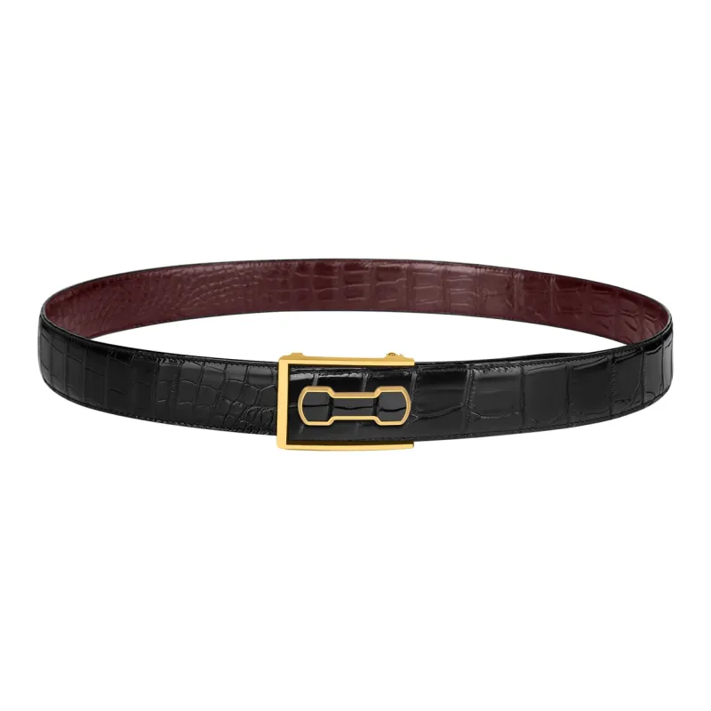 CATELLES Double Sided Crocodile Leather Leather Belts Men's 3.5cm/3.8cm-9
