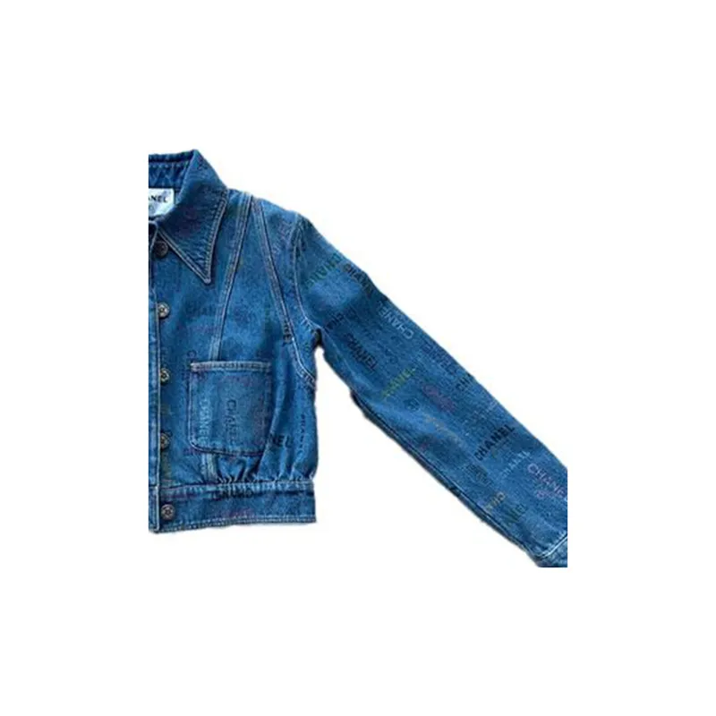 CHANEL Denim Jacket Women's Blue-1