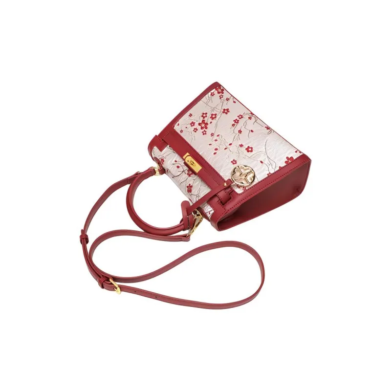 PAYOT Microfiber Synthetic Leather Wedding Handbag Regular Women's Burgundy-3
