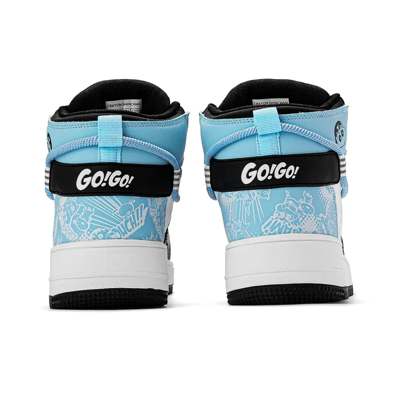Crayon Shinchan Slip Resistant Coverage High Top Skateboard Shoes-19