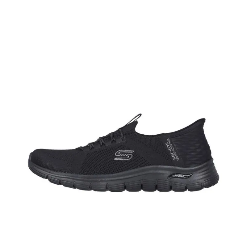 Skechers ARCH FIT VISTA Anti-Slip Wear-Resistant Low-Top Casual Shoes Women's Black-0