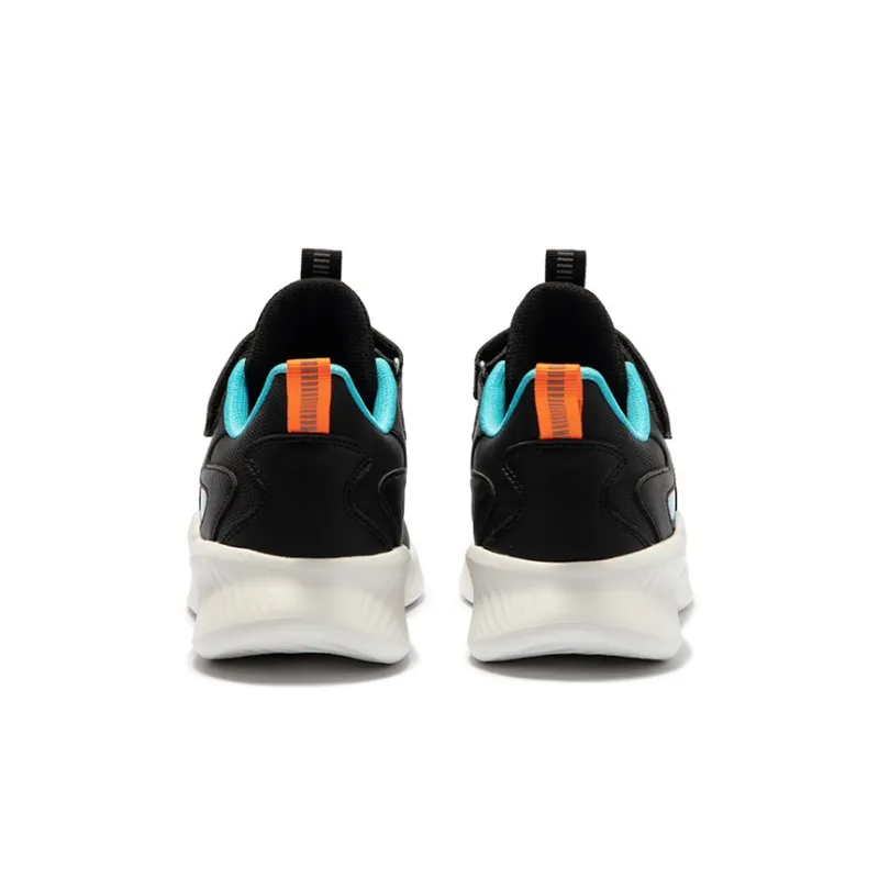 XTEP Anti Slip Wear Resistant Low Top Kids' Running Shoes Black Pure Blue Kids'-3