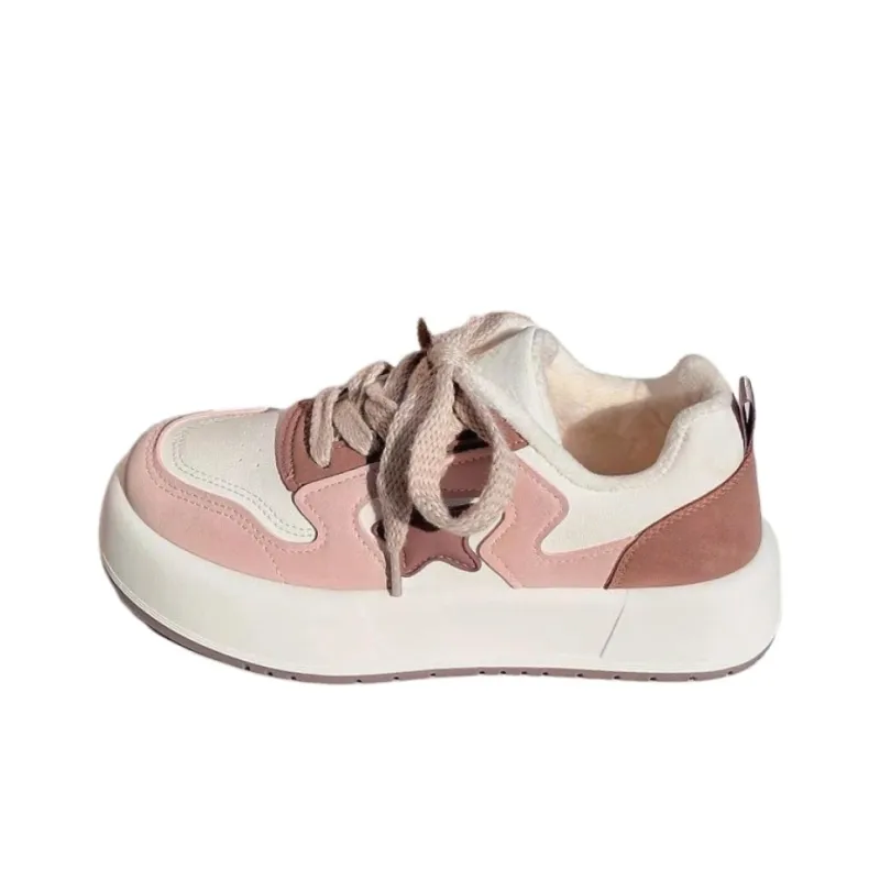 BINGO DUCK Skateboard Shoes Women's Pink-0