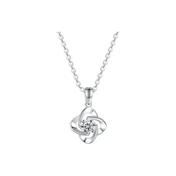 JOFY S925 Silver Necklaces Women's White/Blue