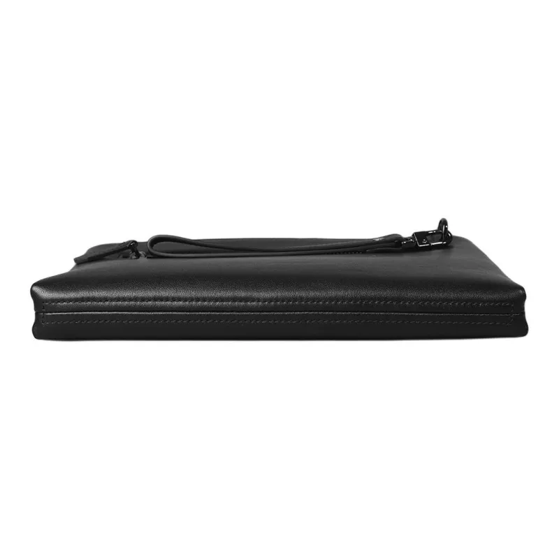 GOLDLION Top Grain Cow Leather Clutch Regular Men Black-3