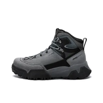 JEEP SPIRIT Slip Resistant, Abrasion Resistant, Waterproof High Top Outdoor Shoes Men's Black Gray