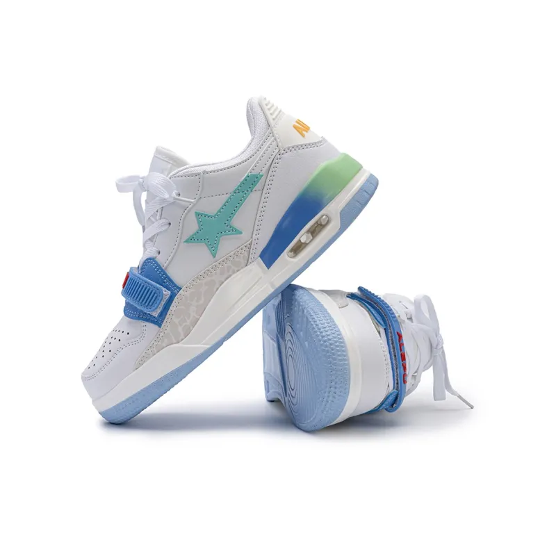 SHUXIAOBEI Slip Resistant, Abrasion Resistant, Balance, Lightweight Low Top Skateboard Shoes Unisex White-90