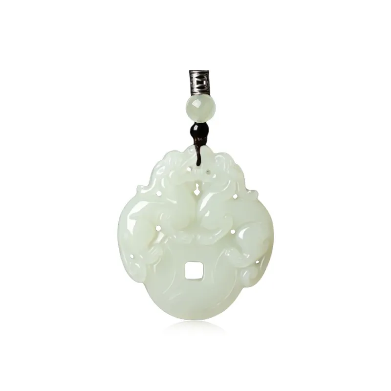 BYTHERE Necklaces Pale Greenish White Jade Unisex-0