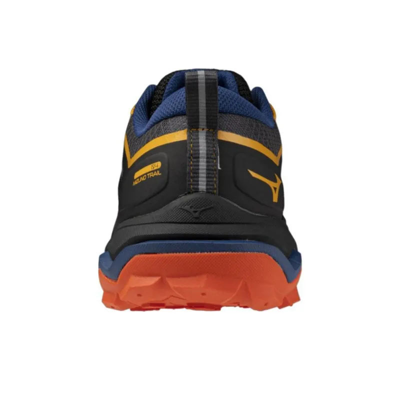 Mizuno WAVE IBUKI 4 Anti Slip Wear Resistant Low Top Running Shoes Men's Black Orange-3