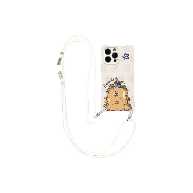 Sen Dog Silicone Material Lanyard Crossbody Niche Phone Cases Compatible With IPhone 16 Pro Max/Pro/Plus/15/14/13-2