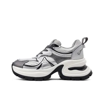 KMD Breathable Height Increasing Low-Top Chunky Sneakers Women's