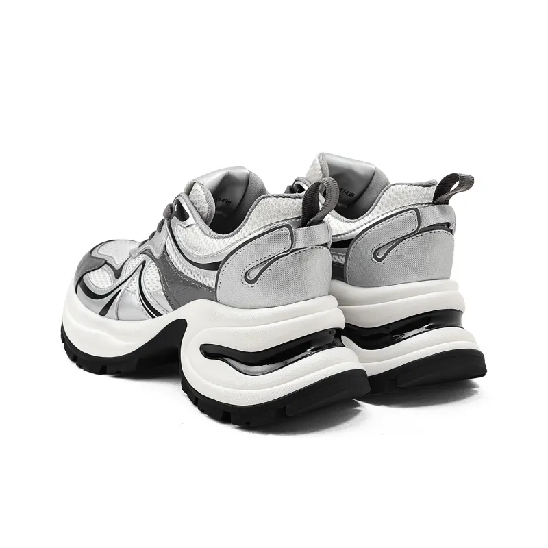 KMD Breathable Height Increasing Low-Top Chunky Sneakers Women's-3