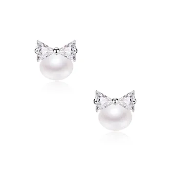CUOOYINO 925 Sterling Silver Stud Earrings Women's Silver