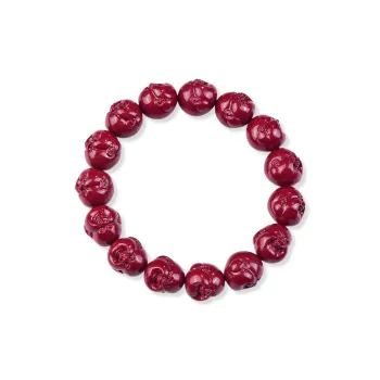 The Call Of The Heart Reconstructed Cinnabar Bracelets Unisex