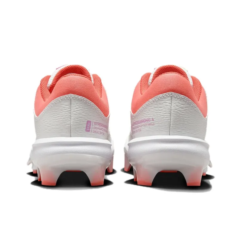 Nike Hyperdiamond 4 Pro Mcs Summit White Light Wild Mango Vintage Coral Hyper Crimson Women's-4