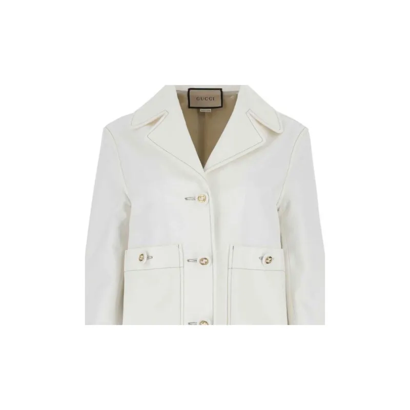 GUCCI Interlocking G Buttoned Jacket-4