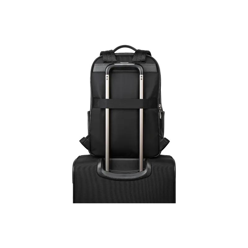 GOLDLION Top Grain Cow Leather With Synthetic Leather Backpack Tubas Men's Black-3