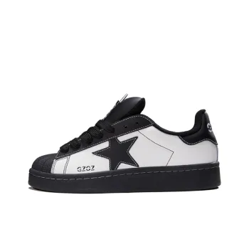 GZOZ Coverage Anti Slip And Wear Resistant Low Top Skateboard Shoes Unisex Comic Black And White