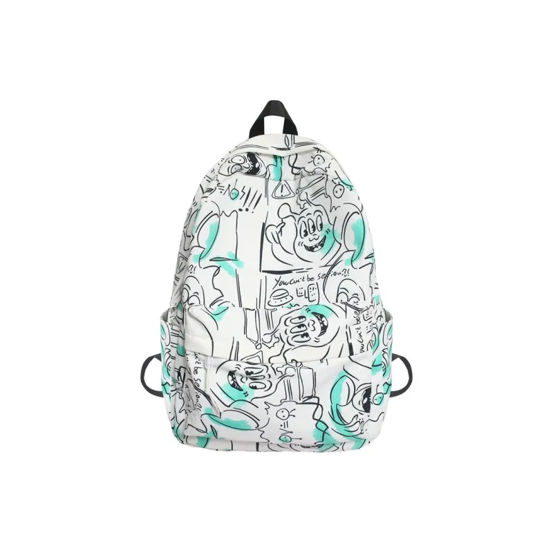 LEXI Nylon Backpacks Regular Unisex Gray/White-1