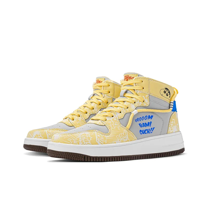 Crayon Shinchan Slip Resistant Coverage High Top Skateboard Shoes-10