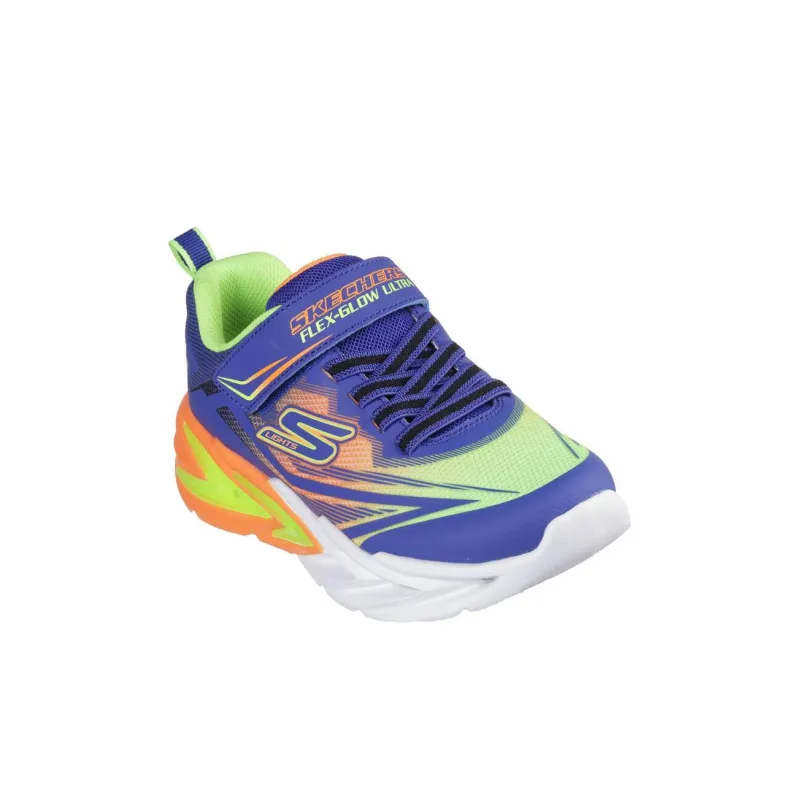 Skechers Kids S Lights Anti Slip Wear Resistant Low Top Kids Lifestyle Shoes Blue Yellow Kids'-2