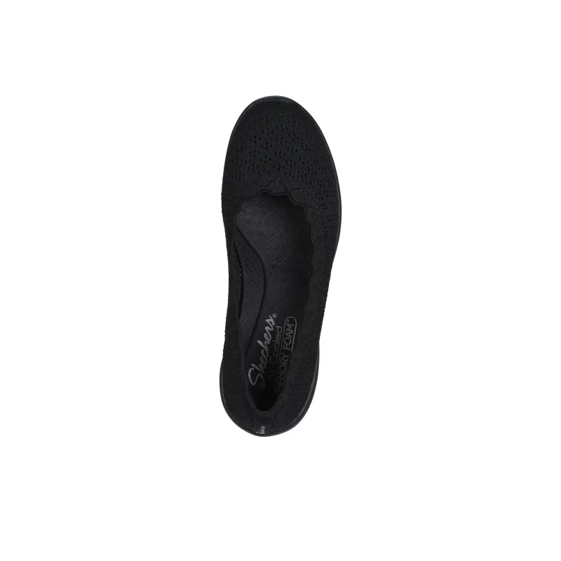 Skechers Arya Slip-Resistant Breathable Low-Top Casual Shoes Women's Black-3