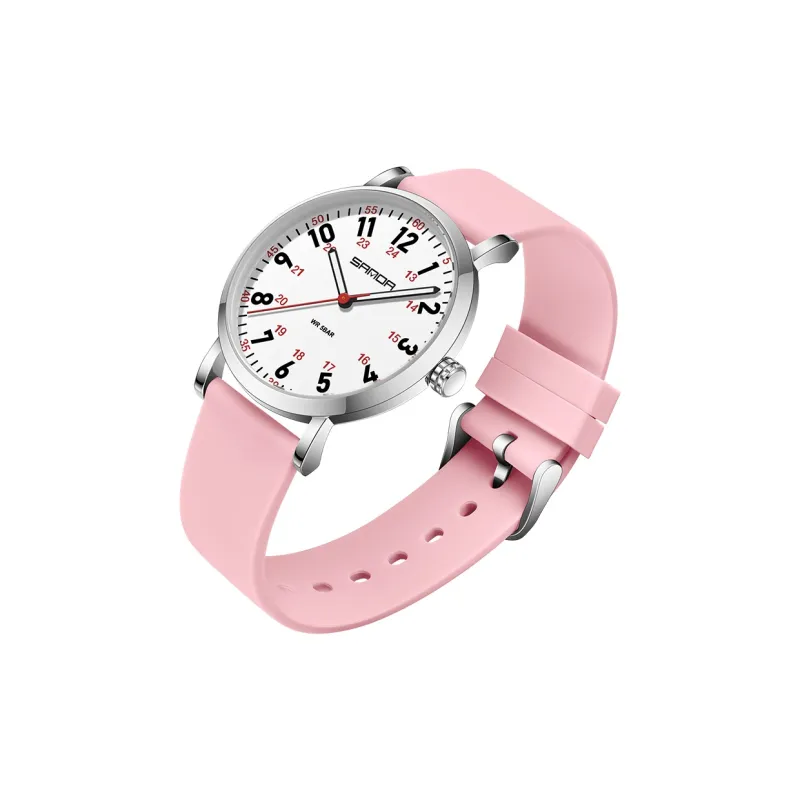 Sanda Quartz Movement Silicone Strap Watch Unisex White Dial-14