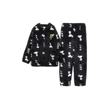 Beiyan x SNOOPY Pajama Set Men's Black