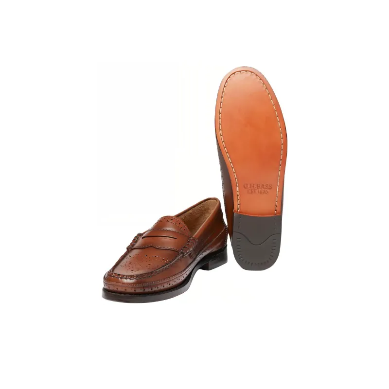 G.H. Bass & Co. Weejuns Brogue Loafers Women's Brown-5