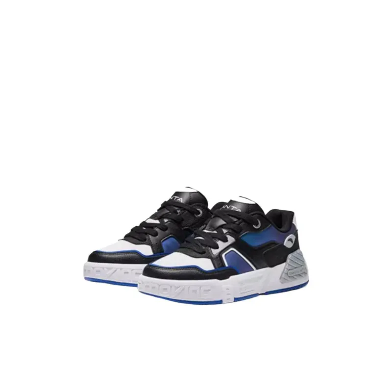 Antakids Slip Resistant Low Top Kids' Skateboarding Shoes Black Anta White Horizon Blue Teenagers-2