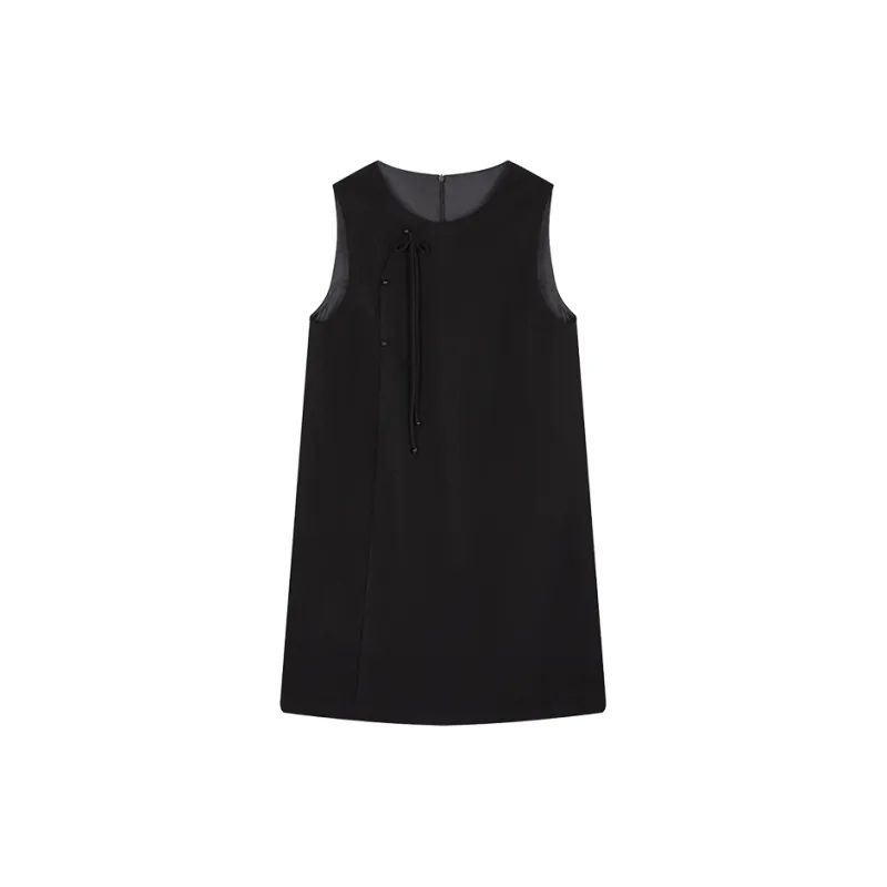 Mo Han Yi Mei Sleeveless Dress Women's Black-0