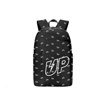 TURN UP Polyester Backpack Unisex Black