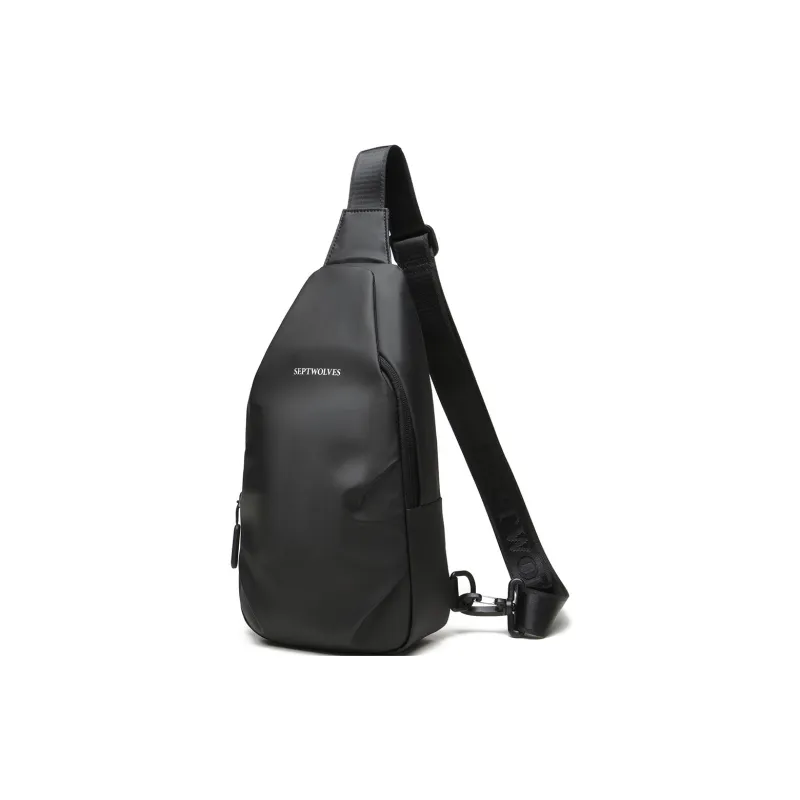 SEPTWOLVES Fabric Sling Bag Regular Men's Black-1