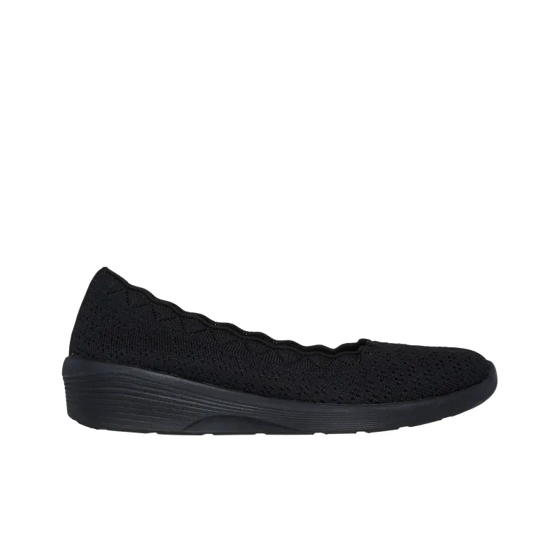Skechers Arya Slip-Resistant Breathable Low-Top Casual Shoes Women's Black-1