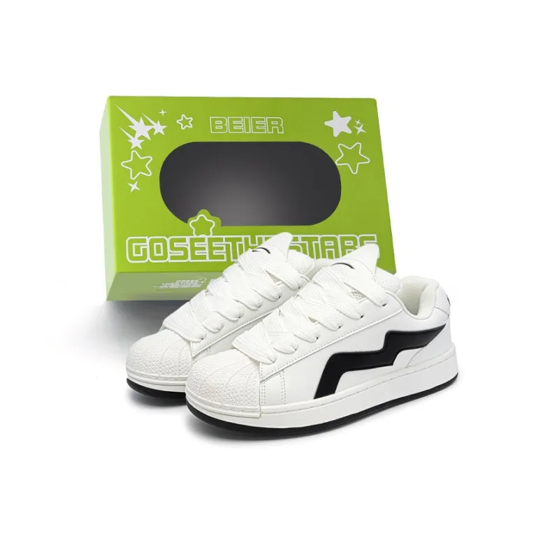 BEIER Couple Versatile Shell Head Low-Top Skateboard Shoes Unisex-35