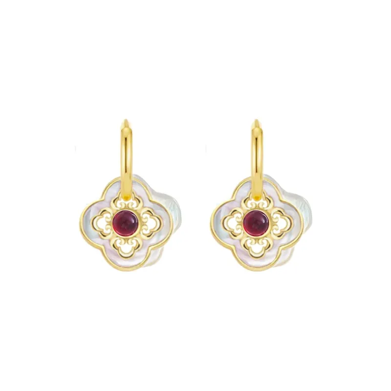 Masw Luxe National Style Commute Copper Alloy Hoop Earrings Women's-0