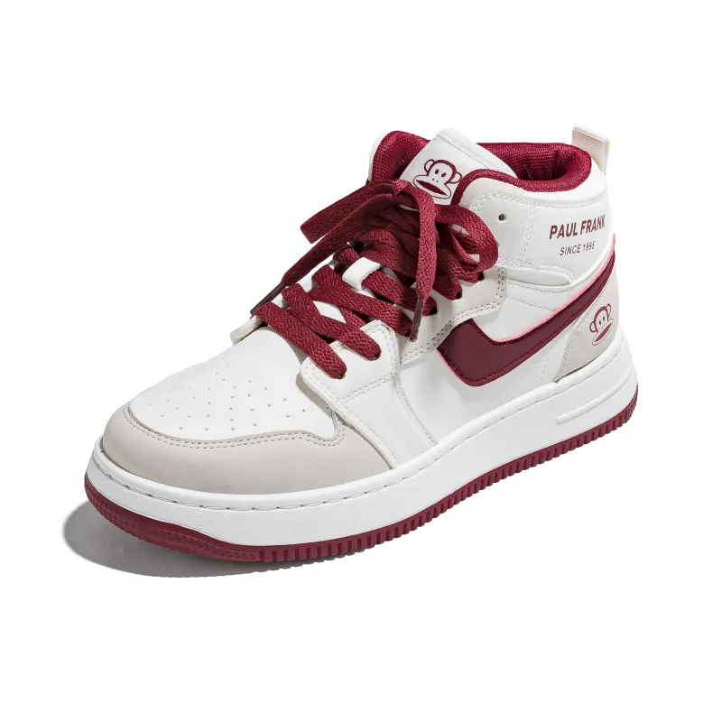 PAUL FRANK High Top Skateboard Shoes Unisex Rusty Red-21