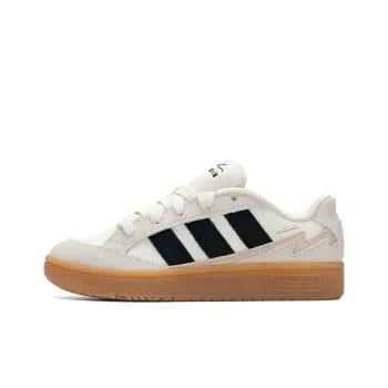 Adidas WCARD ADV Anti Slip Wear Resistant Low Top Skateboard Shoes Unisex White