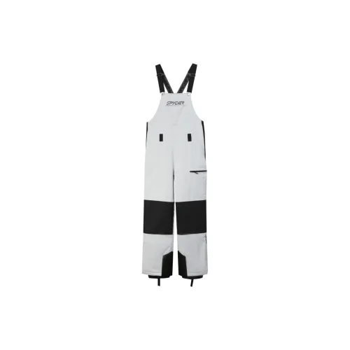 SPYDER SKI PRO Ski Coveralls Unisex Gray Silver