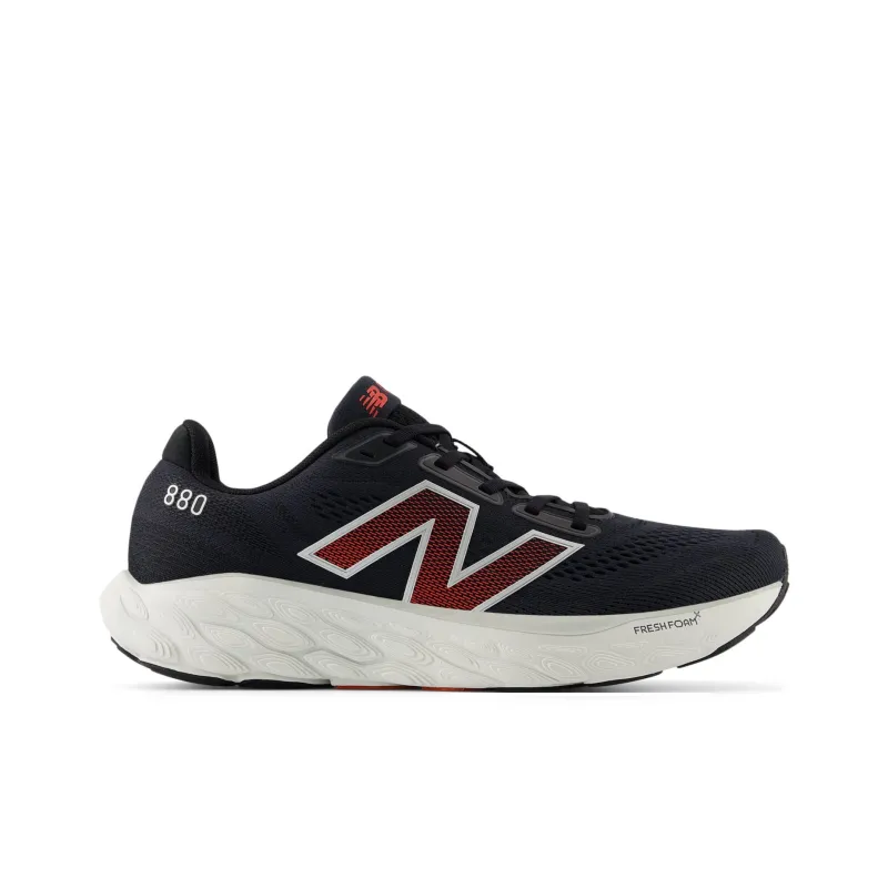 New Balance NB Fresh Foam X 880v14 Anti Slip Wear Resistant Low Top Running Shoes Men's Black White Red-1
