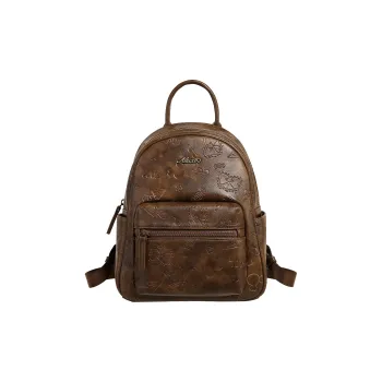 AILUXI PU Backpacks Medium Size Women's Caramel Brown