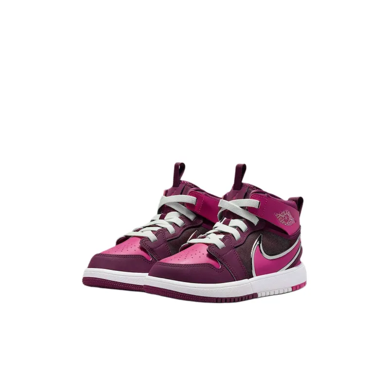 Jordan 1 Anti Slip Wear Resistant Mid Top Kids' Skateboarding Shoes Purple Children Aged 3 7 Years Old-2