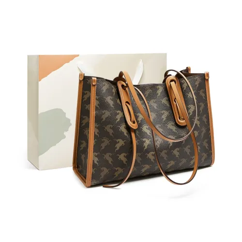 15 MINS PVC Tote Bag Shoulder Bag Large Size Women's Coffee