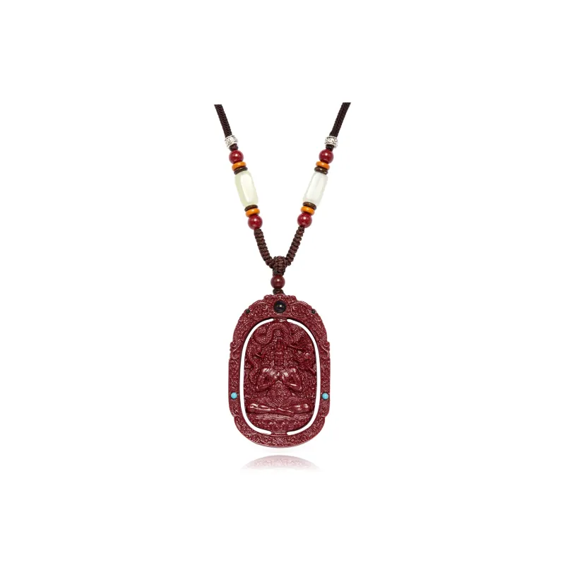 AGOVSKI Reconstructed Cinnabar Necklaces Unisex-16