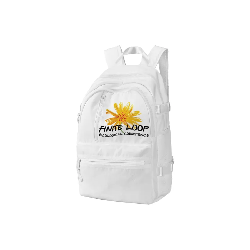FINITE LOOP Recycled Material Backpack Regular Unisex White-17