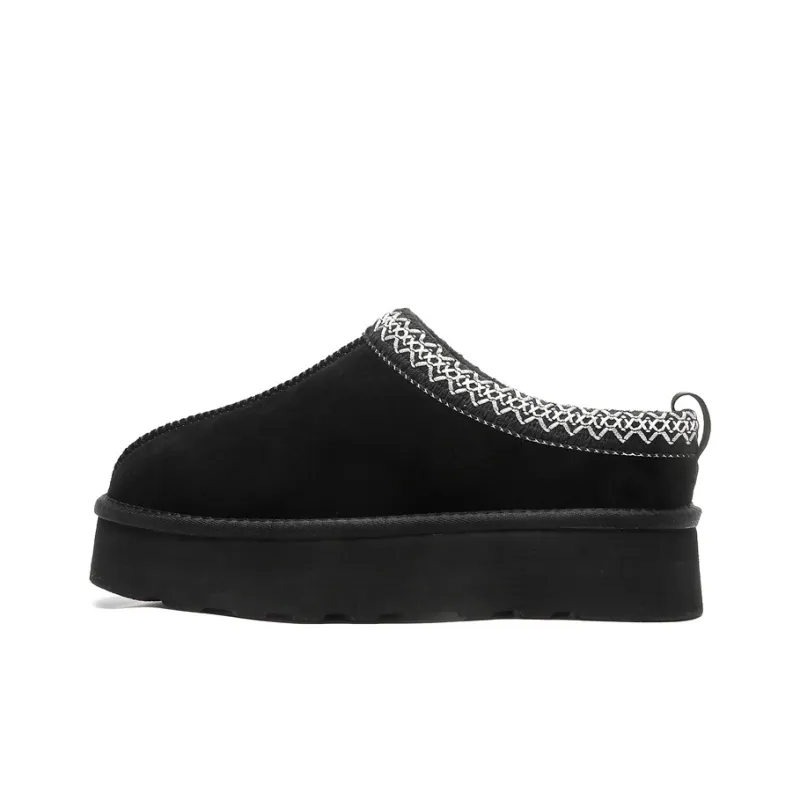 Little Red Man Abrasion Resistant Wrap toe Slippers Women's Black-0