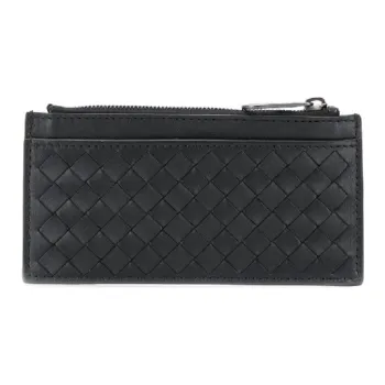 Bottega Veneta Leather Wallet, Card Holder Men's Black